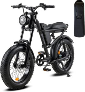 10. Riding'times Moped Style Electric Bike