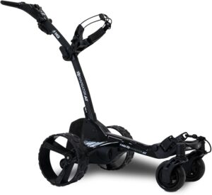 1. MGI Zip Navigator All Terrain Electric Golf Push Cart